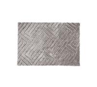 Tapis shaggy en relief à poils longs - 160 x 230 cm - Gris - MAZE