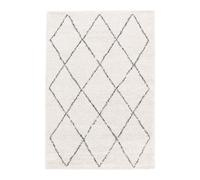 Tapis shaggy ethnique tissé doux et volumineux nomad beige 200X290