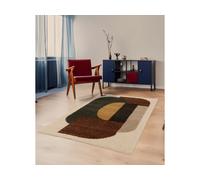 Tapis shaggy EZIO motif abstrait marron 160x230 BOBOCHIC 160x230 Marron