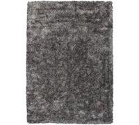 Tapis Shaggy Fait Main Diamond Gris Blanc 200 x 290 cm Gris
