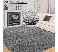 Tapis Shaggy Flokati poil long uni moelleux et doux pour le salon Couleur: Gris Taille: 160 x 230 cm