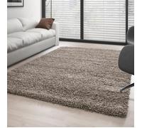 Tapis Shaggy Flokati poil long uni moelleux et doux pour le salon Couleur: Taupe Taille: 80 x 150 cm