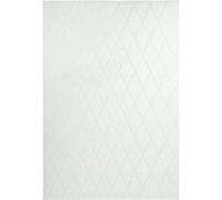 Tapis Shaggy Géométrique Vivica Blanc 80 x 250 cm Blanc