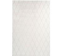 Tapis Shaggy Géométrique Vivica Blanc & Crème 160 x 230 cm Blanc