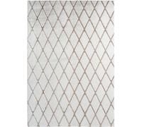 Tapis Shaggy Géométrique Vivica Blanc & Taupe 160 x 230 cm