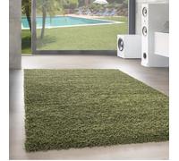 Tapis Shaggy haut fleuri vert - Marque - Uni - Oeko Tex - 160x230 cm