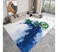 Tapis Shaggy Lavable 120 x 170cm - Moelleux et Antidérapant Caoutchouc Anti-Sable Tapis, Moto Tout-Terrain de Sports extrêmes pour Salon Couloir Salle D'étude Décorations Intérieures