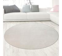 Tapis Shaggy longs poils lavable antidérapant crème