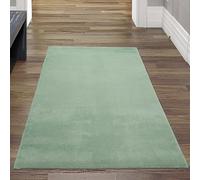 Teppich-Traum Tapis Shaggy Salon de Tapis Moquette Flokati en Vert, 80 x 150 cm