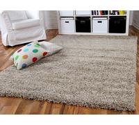 Tapis Shaggy - PERGAMON - Aloha - Beige - 200x200 cm - Poils longs - Intérieur