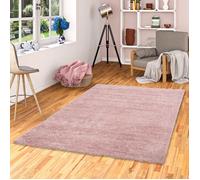 Tapis Shaggy - PERGAMON - Aloha - Vieux Rose - 60x110 cm - Synthétique