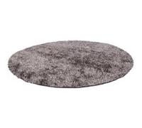 Tapis Shaggy Rond Fait Main Diamond Champagne 160 cm Gris