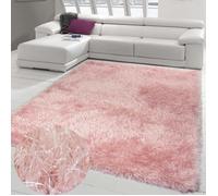 Tapis Shaggy Rose - TEPPICH-TRAUM - 200 x 290 cm - Anti-dérapant - Moderne - Salon - Uni