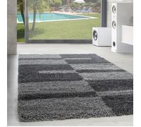 Tapis Shaggy Salon - CELINE - Gris - 80 x 150 cm - 100% Polypropylène - SIMPEX