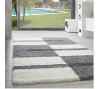 Tapis Shaggy Salon - CELINE - Gris Clair - 240 x 340 cm - 100% Polypropylène - SIMPEX