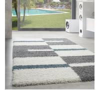 Tapis Shaggy Salon - CELINE - Turquoise - 200 x 290 cm - 100% Polypropylène - SIMPEX