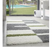 Tapis Shaggy Salon - CELINE - Vert - 240 x 340 cm - 100% Polypropylène - SIMPEX