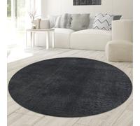 Tapis Shaggy salon de tapis moquette Flokati en anthracite