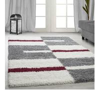 Tapis Shaggy Salon - SIMPEX - BRIGITTE - Rouge - 200 x 290 cm - 100% Polypropylène