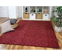 Tapis Shaggy - SNAPSTYLE - Frieda - Rouge - 200x300 cm - Poils longs - Découpage des contours