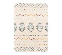 Tapis Shaggy Style Ethnique Doux Et Volumineux Totem Beige 120X170