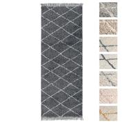 Tapis Shaggy - TESSO LIVING - 80x300 cm - Anthracite - Poils Longs Extra Doux
