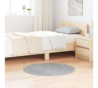 Tapis Shaggy Vidaxl Avec Dos En Latex Gris Ø90 Cm
