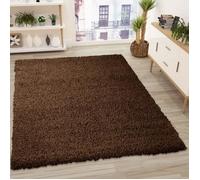 Tapis Shaggy - VIMODA - Prime - Marron - 150 cm - Intérieur