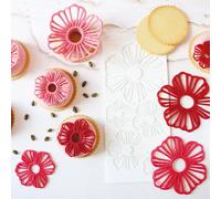 ScrapCooking - Moule pour Tuiles Croquantes « Fleurs » - Tapis Silicone en Relief pour Créer Décorations Gâteaux & Entremets - 28 x 13 cm - Décors Pâtisserie Pâques Floral - 1983