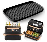 Tapis Silicone Air Fryer Compatible avec Ninja AF500EU AF400EU AF451EU DZ401 Foodi Max Dual Zone 9,5L-10,4L, Étagère de Rangement Accessoires Air Fryer Multifonctions Anti-poussière Facile à Nettoyer