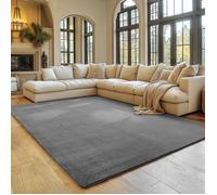 Tapis SIMPEX 140x200 cm Poils Courts Lavable, Doucement Antidérapant et Design Moderne pour Salon, Chambre Gris
