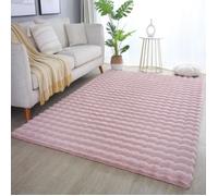 Tapis - SIMPEX - Rose - 160 x 230 cm - Poils longs - Lavable en machine - Confort exceptionnel