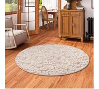 Tapis - SNAPSTYLE - Frieda - Rond - 100 cm - Beige - Moderne