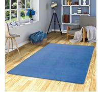 Tapis - SNAPSTYLE - Joy - Velours - 100x100 cm - Bleu - Résistant