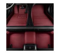 Tapis Sol Antidérapant Tapis Sol Auto Rayures pour Toyota pour Highlander pour XU70 2020 2021 2022 2023 5 Places sans Odeur Accessoires Inclus(VIN Rouge)