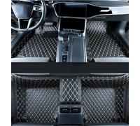 Tapis Sol Antidérapant Tapis Sol Voiture Cuir pour Volvo V70 2000 - 2007 Accessoires D'intérieur Coussinets Pieds Voiture Tapis(Black White)