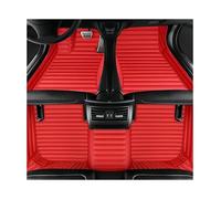 Tapis Sol Antidérapant Tapis Sol Voiture en Cuir Luxe Imperméables Toutes Saisons Couverture Complète 3D pour Mitsubishi pour Outlander 2005 2006 2007(Style 3 Red)