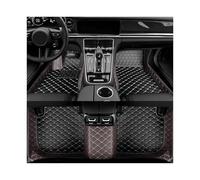 Tapis Sol Antidérapant Tapis Sol Voiture en Cuir Luxe Imperméables Toutes Saisons Couverture Complète 3D pour Mitsubishi pour Outlander 2005 2006 2007(Style 2 Coffee Black)