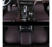 Tapis Sol Antidérapant Tapis Sol Voiture pour Nissan pour Mars 2010-2018 Coussinets Pied Personnalisés Couverture Accessoires D'intérieur Protecteurs Sol(Black-Red)