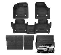 Tapis Sol Auto pour Discovery Sport 2024 avec Protection Imperméable Dossier Coffre Repose-Pieds (Conduite À Gauche) Tapis Sol 3D TPE(LHD 6P)