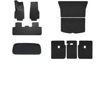 Tapis Sol Auto pour Tesla pour Model Y pour Juniper 2025 Doublure Coffre Dossier Toutes Saisons Tapis De Sol en Cuir(9PCS)