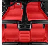 Tapis Sol Cuir pour Lincoln pour Corsair 2024 2025 2026 Imperméable, Tous Temps, Ensemble Complet Tapis Sol Voiture(Striped Red)