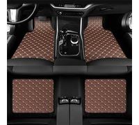 Tapis Sol Cuir Voiture pour Genesis GV60 2021-2025, Ensemble Complet imperméable Avant et arrière AntidéRapant Coussinets Pieds Accessoires,G/Brown