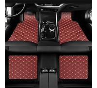 Tapis Sol Cuir Voiture pour Genesis GV60 2021-2025, Ensemble Complet imperméable Avant et arrière AntidéRapant Coussinets Pieds Accessoires,D/Red