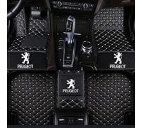 Tapis Sol de Voiture pour Peugeot 5008 II 7 Places 2017-2022 2023, Tapis Sol Voiture antidérapants imperméables Tapis Voiture Avant et arrière en Cuir Ensemble Protection Tous Temps