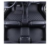 Tapis Sol Intérieur Voiture en Cuir 3D pour Dodge pour Caravane pour Challenger pour Chargeur pour Calibre pour Avenger Tapis de Sol Voiture(All Black 5 Seat)