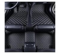 Tapis Sol Intérieur Voiture en Cuir 3D pour Dodge pour Caravane pour Challenger pour Chargeur pour Calibre pour Avenger Tapis de Sol Voiture(Black White 5 Seat)