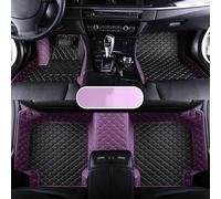 Tapis Sol Tapis de Sol en Cuir pour Genesis G80 2024, Diamond Carpets, Accessoires intérieurs imperméables Tapis Voiture(Purple Black)