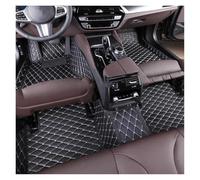 Tapis Sol Tapis de Sol en Cuir PU pour Toyota pour Wish 2010-2024, antidérapant et imperméable, Accessoires intérieurs Talonnette(Black White)