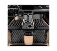 Tapis Sol Tapis Sol Voiture en Cuir Luxe Imperméables Toutes Saisons Couverture Complète 3D pour Mitsubishi pour Outlander 2005 2006 2007 Carmats Tapis(Style 2 Beige Black)